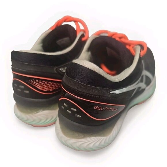 Women's ASICS GEL-Nimbus 22 Running Shoes 1012A587-003 Black/Bio Mint Size 7.5 - Picture 7 of 9